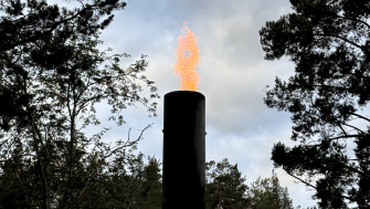 Eldslåga vid Käppalaverket beror på kontrollerad fackling
